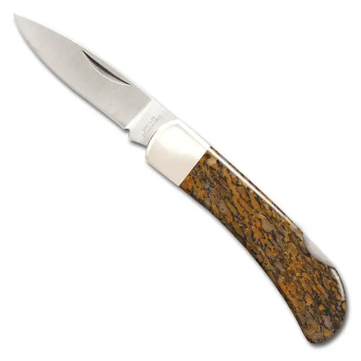 Mammoth Bone Accent 3" Lock Back Knife - Heart of the Home LV