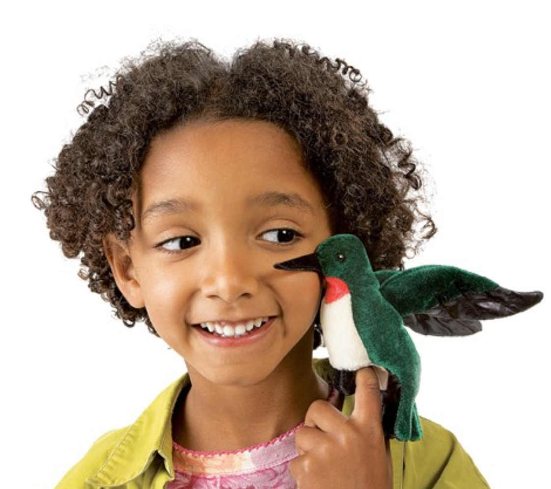 Ruby Throated Hummingbird Finger Puppet - Heart of the Home Inc