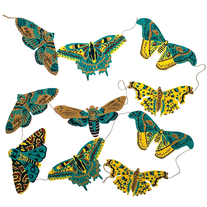 Moths Garland - Heart of the Home Inc