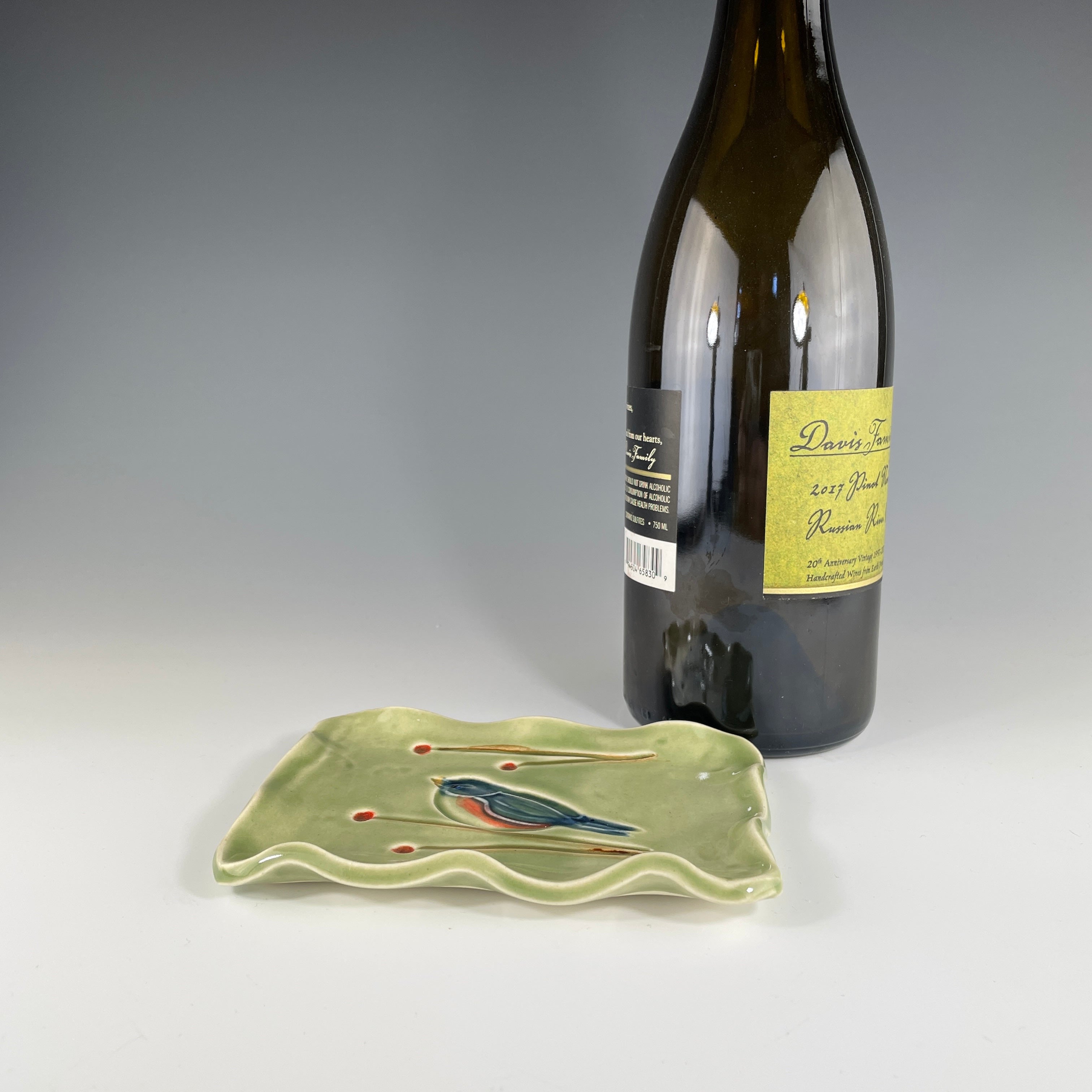 Green Wavy Bird Soap Dish - Heart of the Home Inc