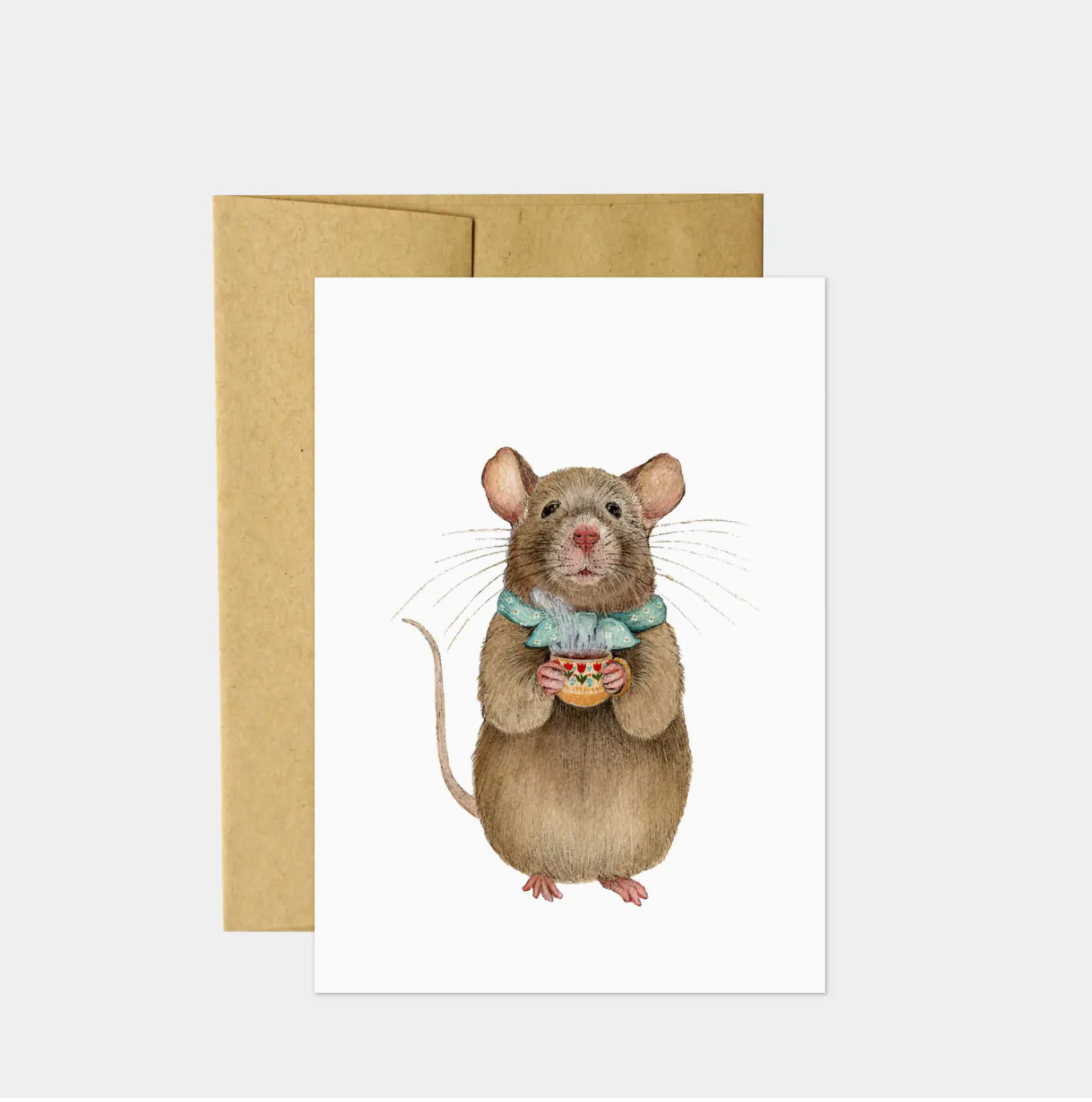 Critters and Cups - Mildred Mouse Card - Heart of the Home Inc