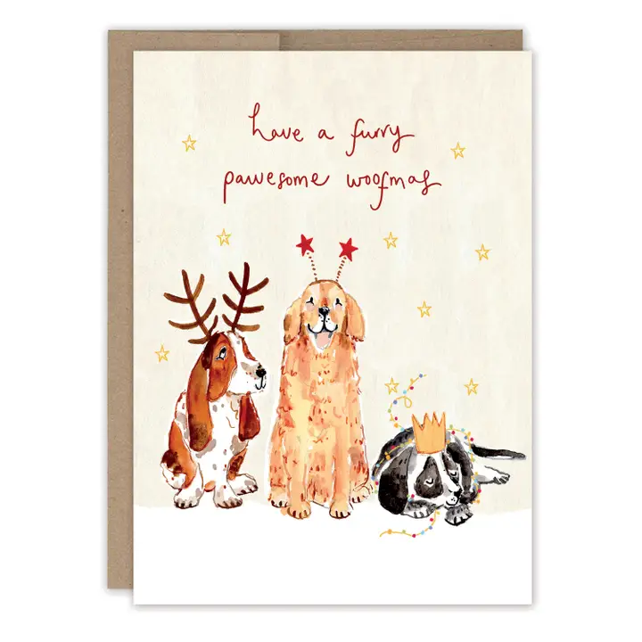 Pawsome Woofmas Card - Heart of the Home Inc