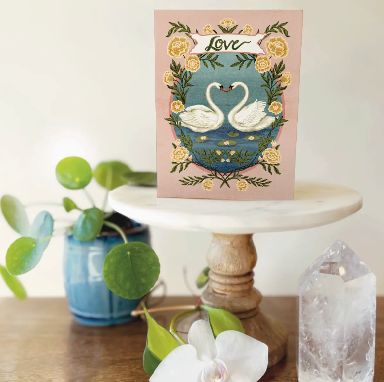 Love Swans Blank Card - Heart of the Home Inc