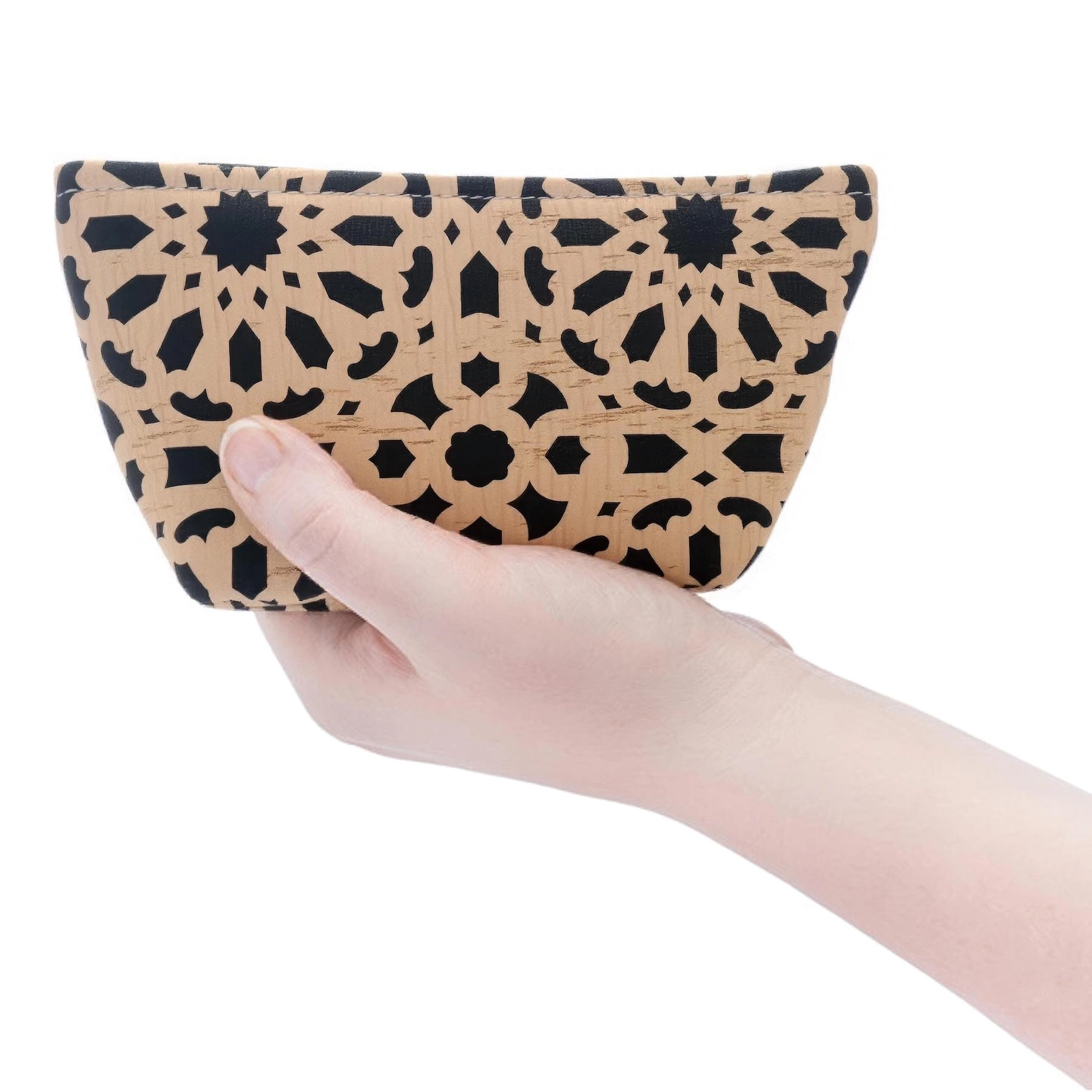 Small Cork Zip Pouch in Wildflower Whimsy Print - Heart of the Home Inc