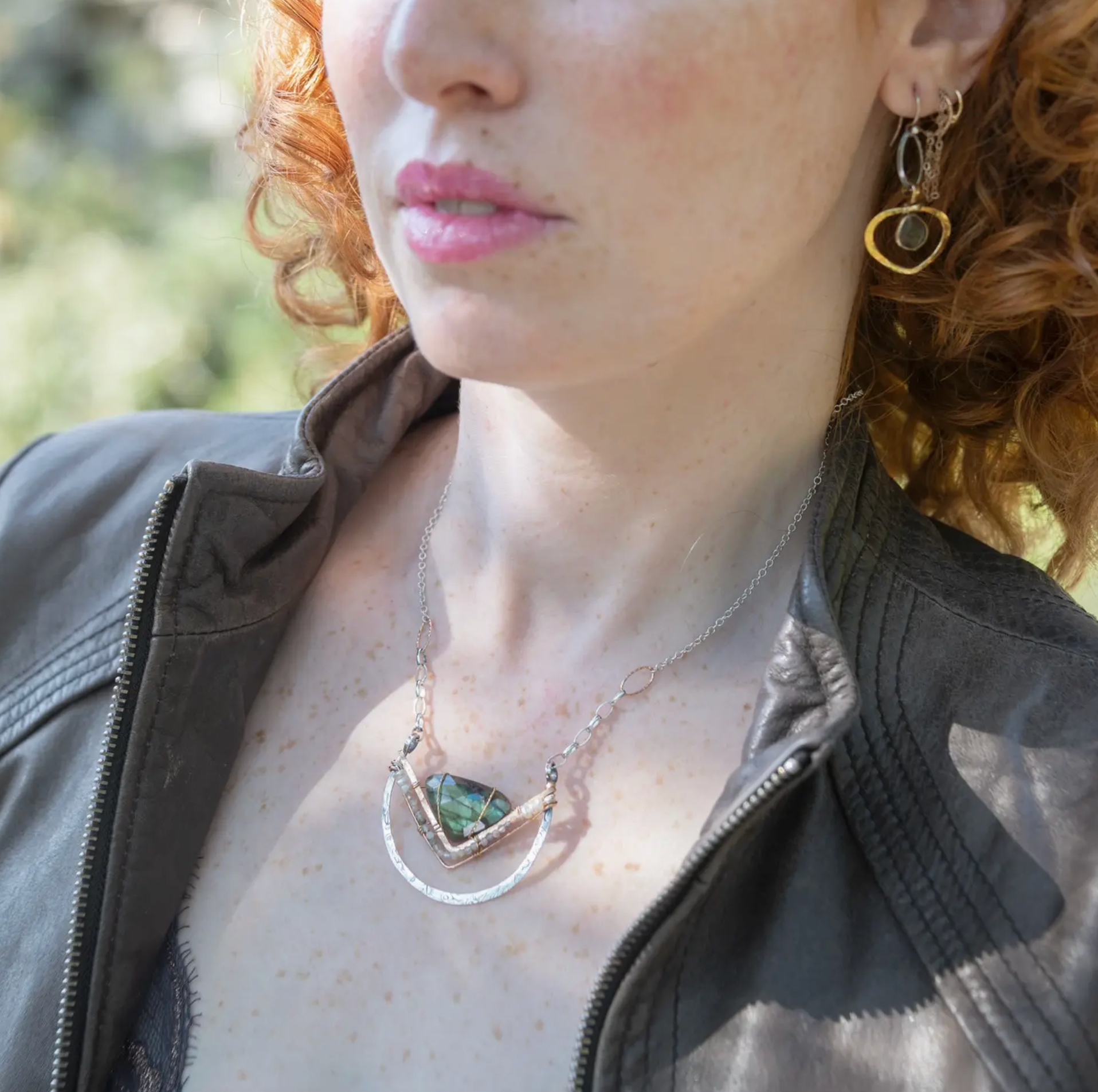 Bowl of Labradorite Necklace - Heart of the Home Inc