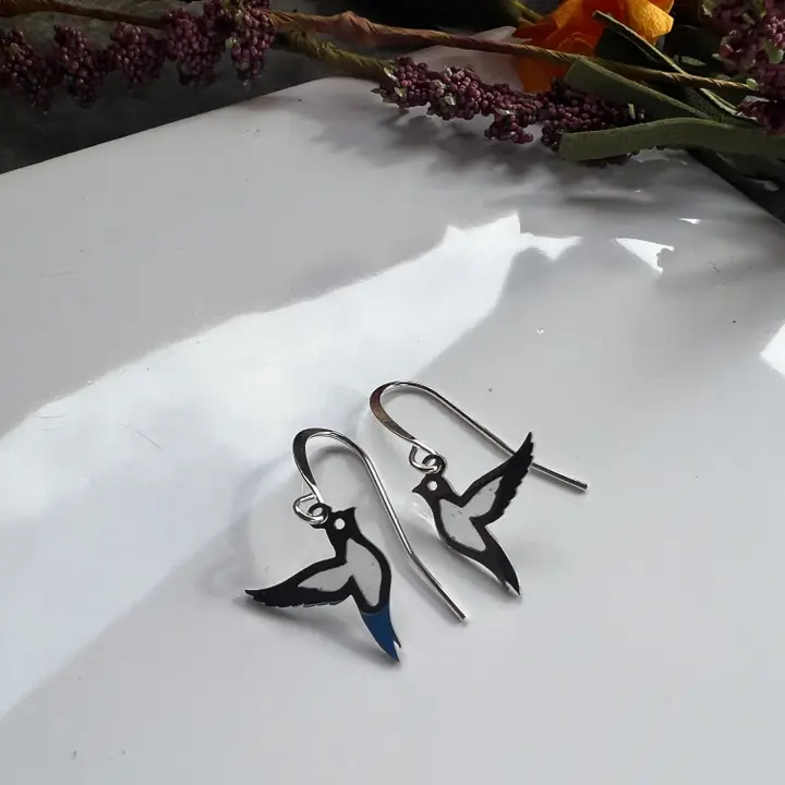 Mini Bluebird Earrings - Heart of the Home Inc