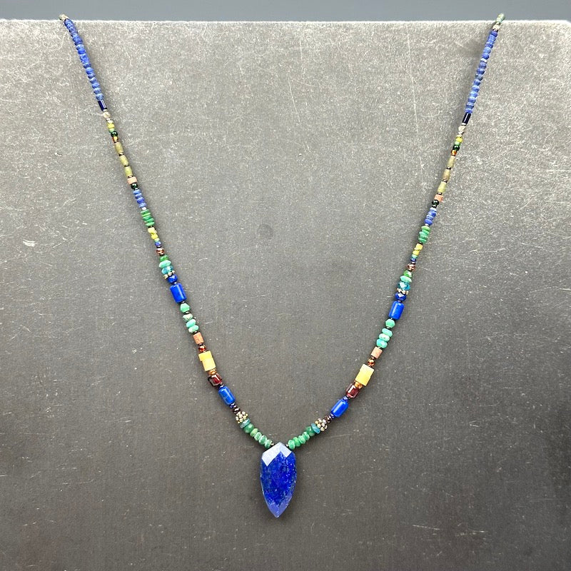 Lapis Point Pendant Necklace - Heart of the Home Inc