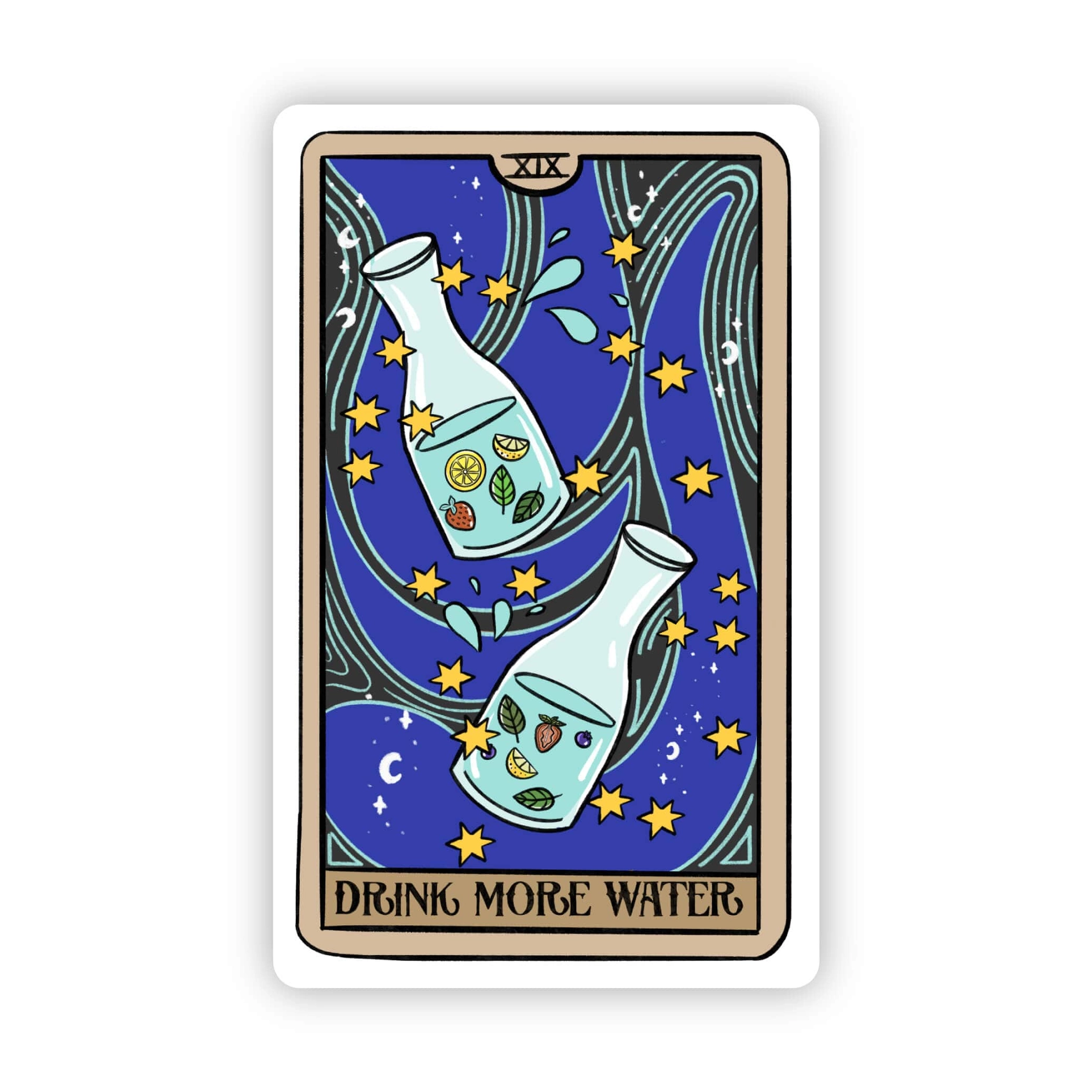 Drink More Water Tarot Sticker - Heart of the Home LV