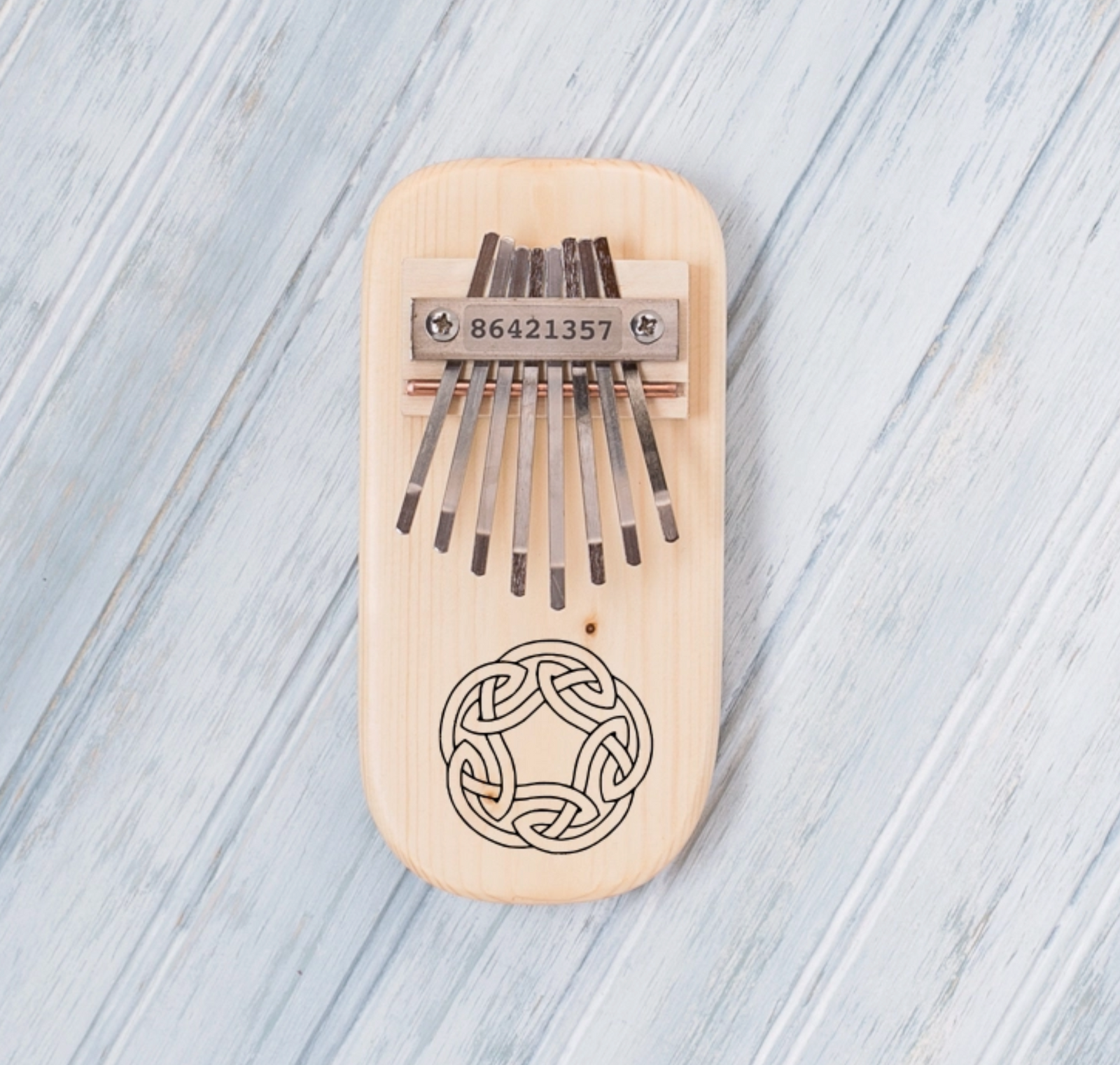 Celtic Knot Engraved Thumb Piano - Heart of the Home Inc
