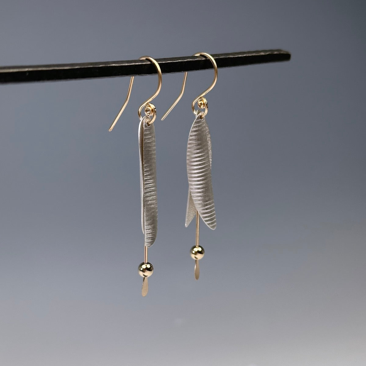 Double Leaf Flutter Earrings - Heart of the Home Inc