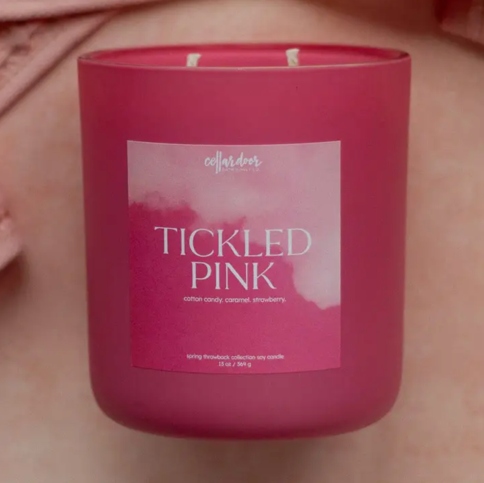Tickled Pink Double Wick 13oz Candle - Heart of the Home Inc