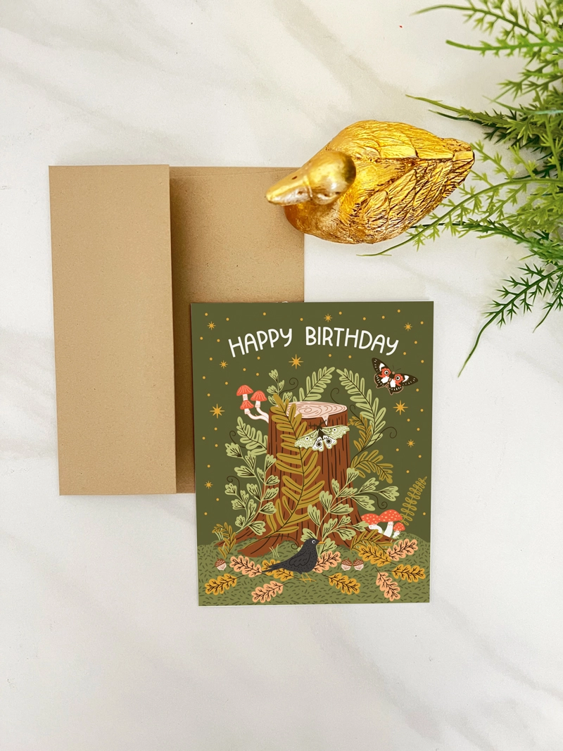 Tree Stump Birthday Card - Heart of the Home Inc
