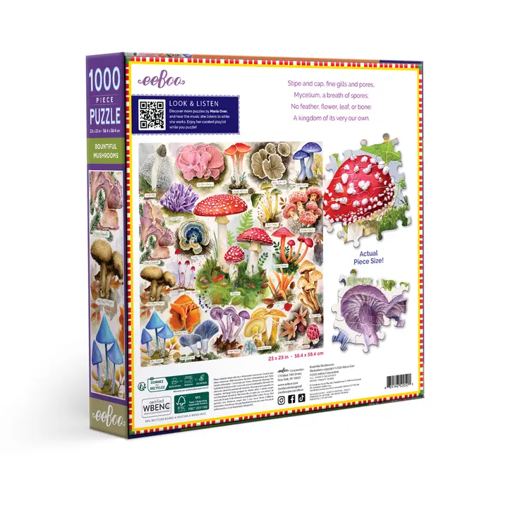 Bountiful Mushrooms 1000 Piece Puzzle - Heart of the Home Inc