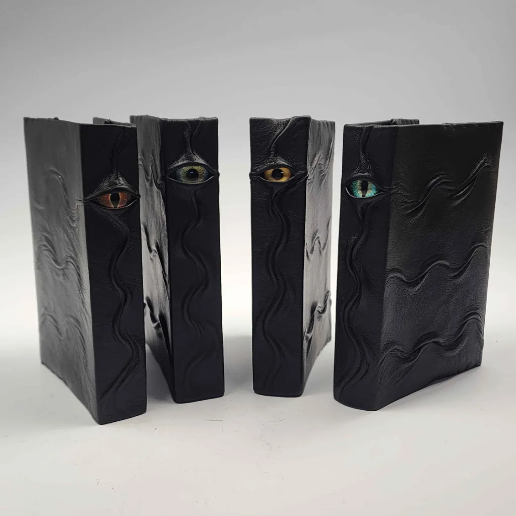 Small Sculpted Leather Journal with Spine Eye