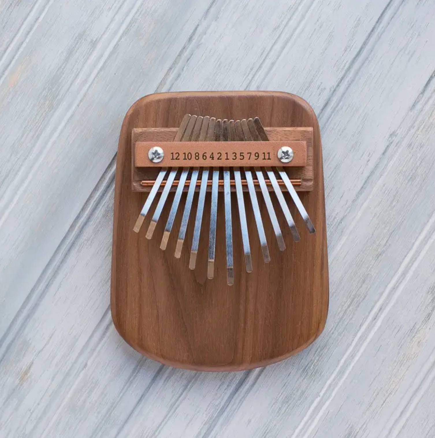 12 Key Walnut Thumb Piano - Heart of the Home Inc