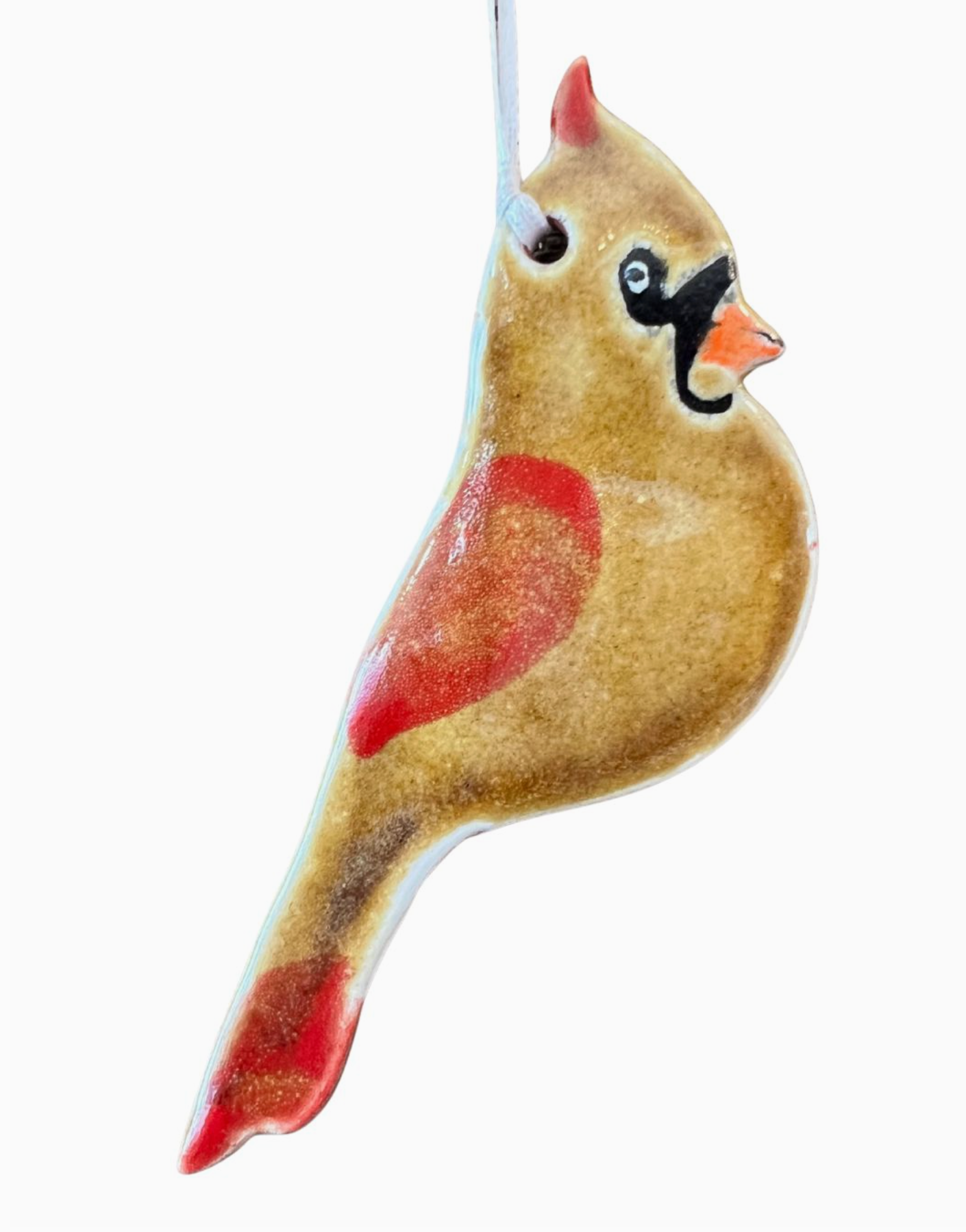 Female Cardinal Ceramic Ornament - Heart of the Home Inc