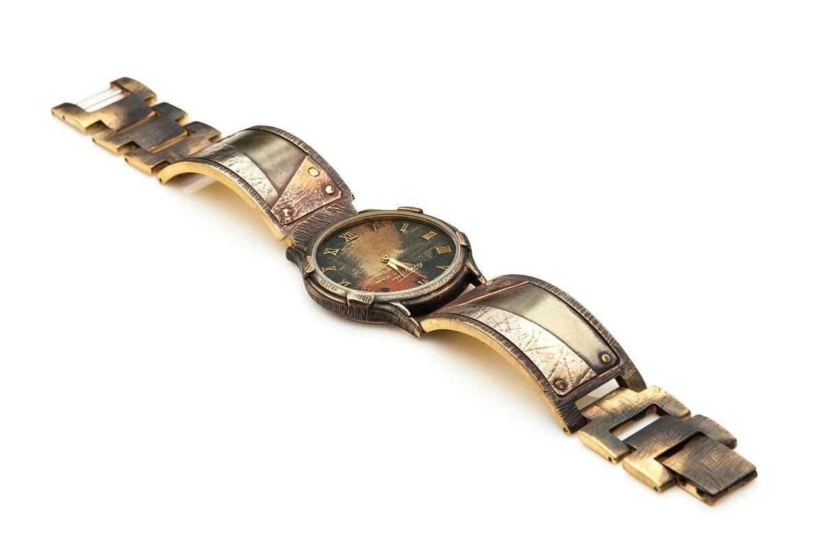 Watchcraft Torres Brass & Silver Watch - Heart of the Home Inc