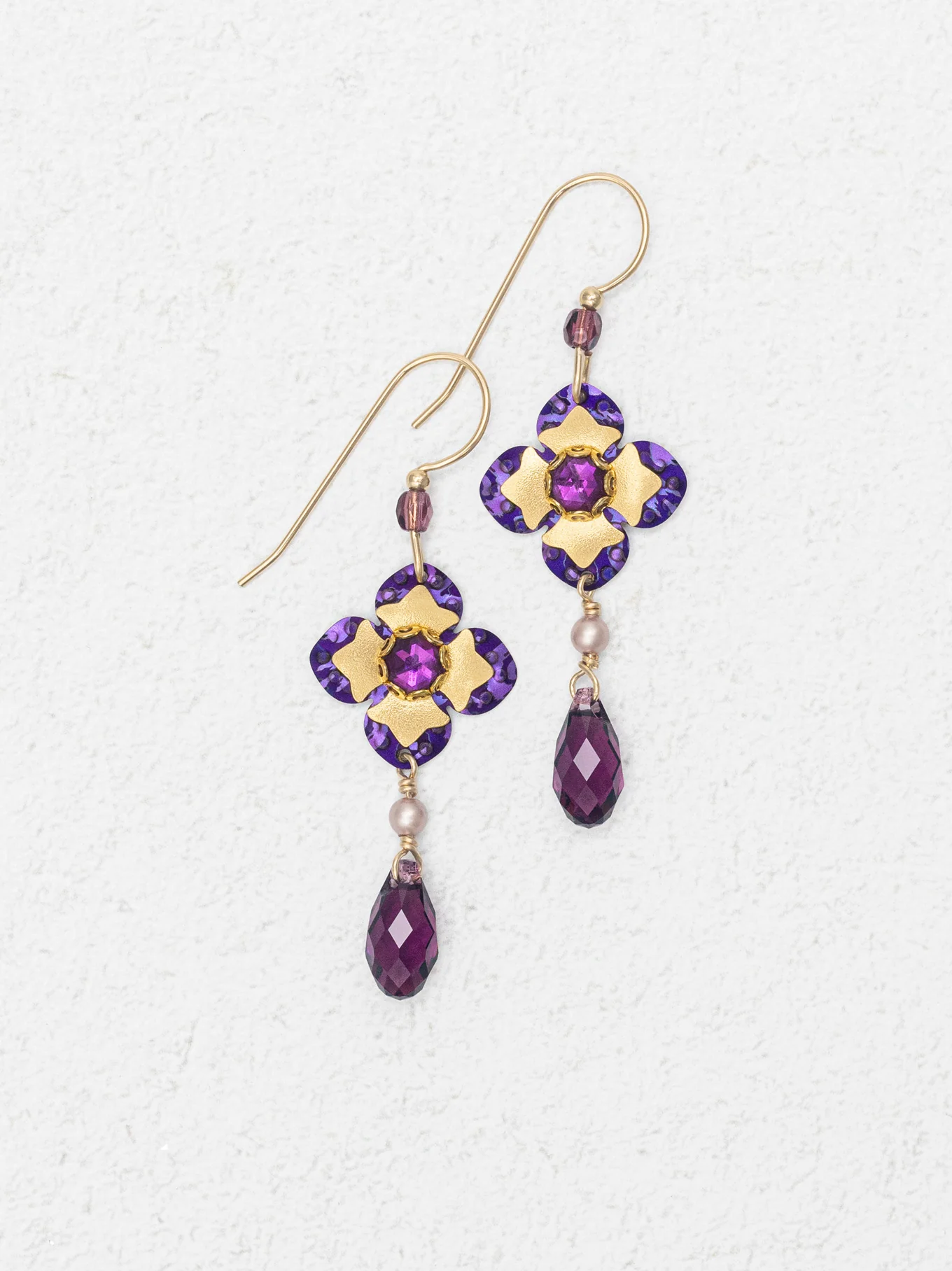 Octavia Earrings in Royal Purple - Heart of the Home Inc