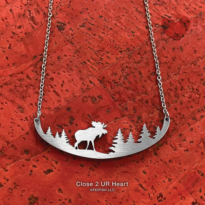 Moose In The Woods Necklace - Heart of the Home LV