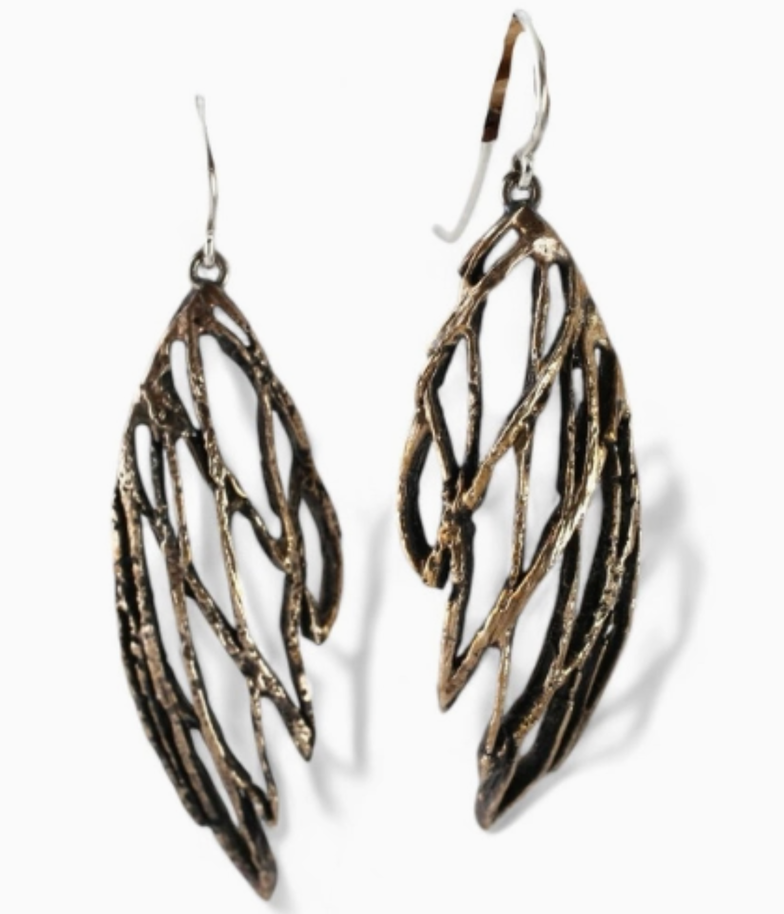 Warm Palm Small Wing French Hook Earrings