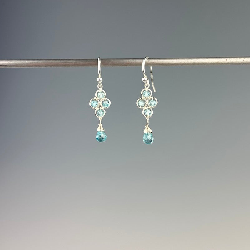 Blue Clover Earrings - Heart of the Home Inc