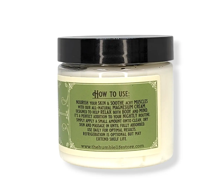 Humblelove Magnesium Cream - Peppermint + Eucalyptus 4oz - Heart of the Home Inc
