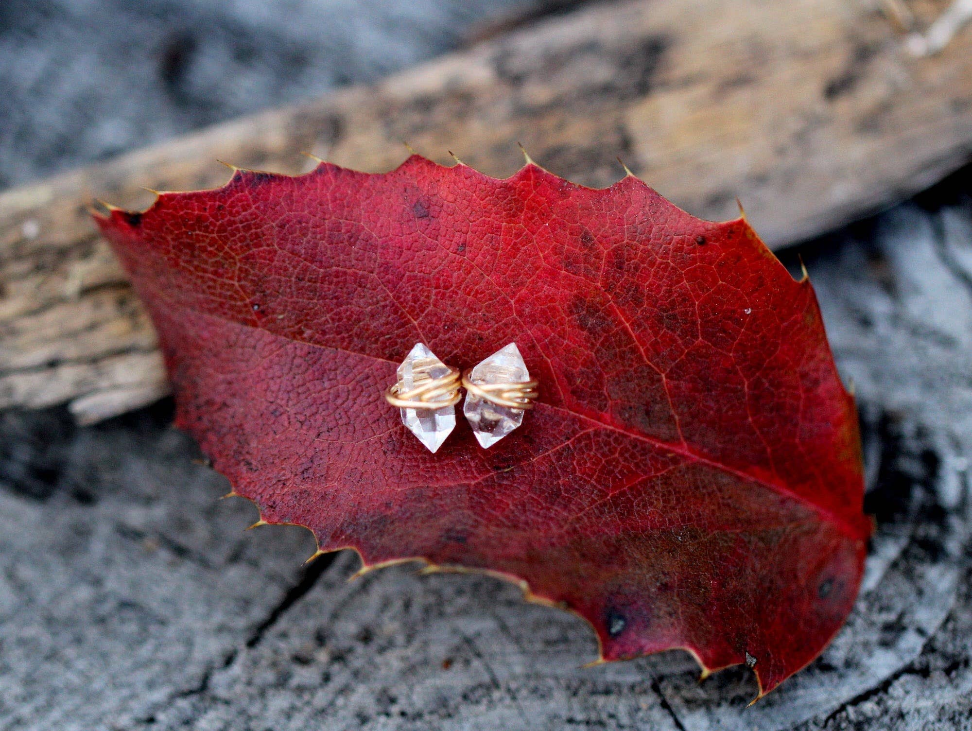 Herkimer Stud Earrings (Large)