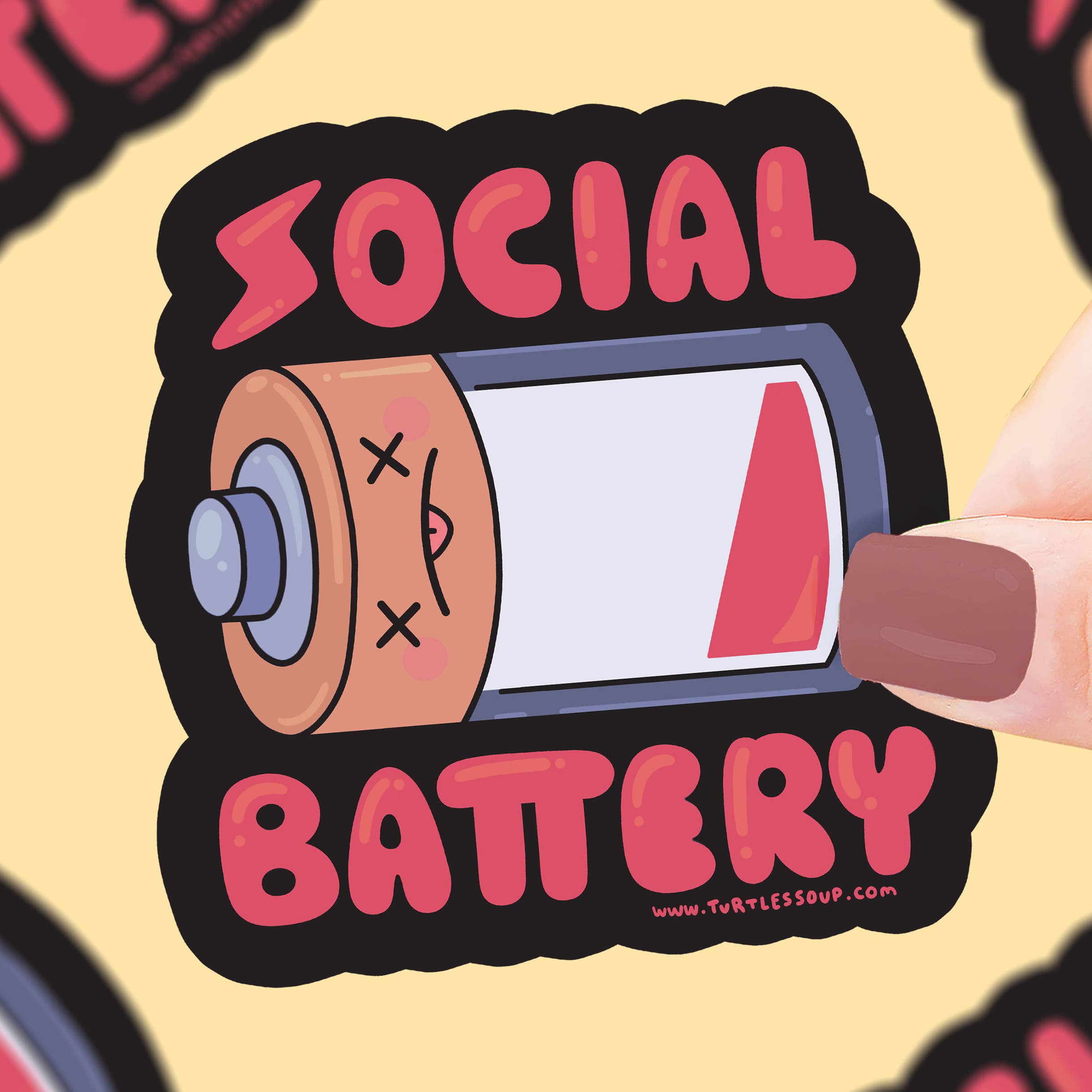 Social Battery Dead Sticker