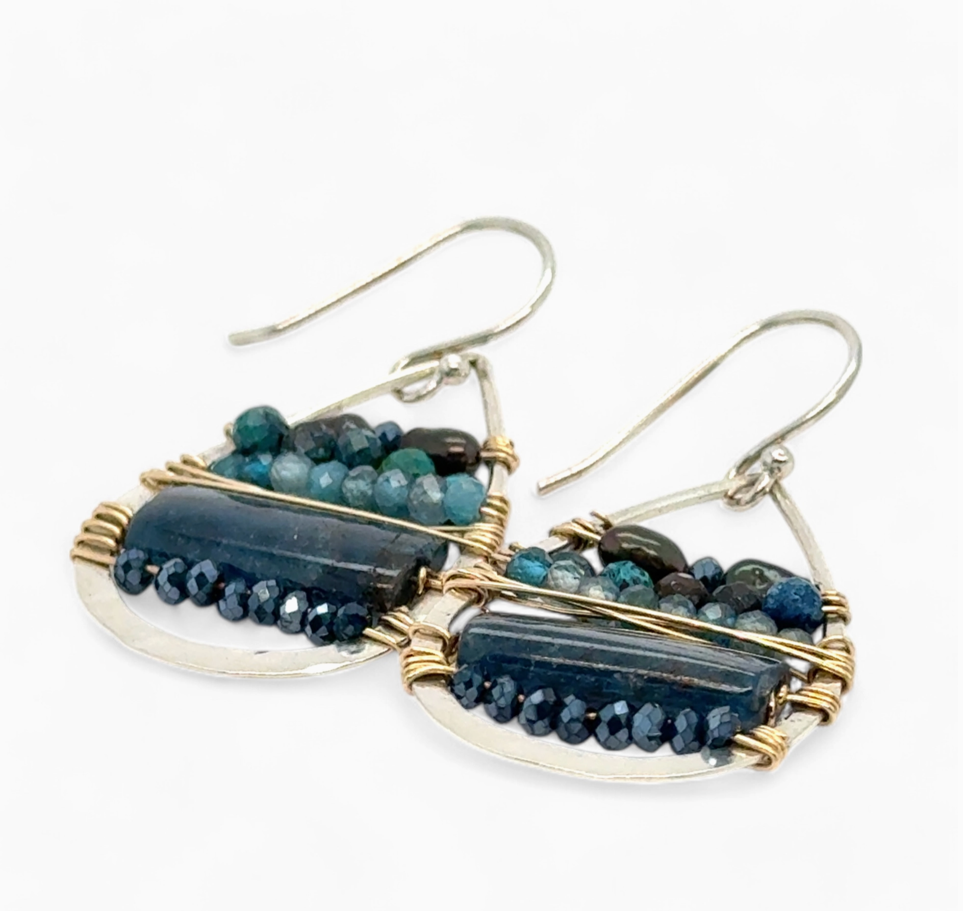 Apatite Gemstone Array Earrings - Heart of the Home Inc