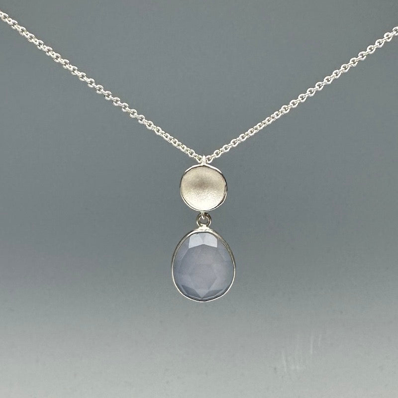 Lavender Quartz Stepping Stone Pendant in Sterling Silver - Heart of the Home LV