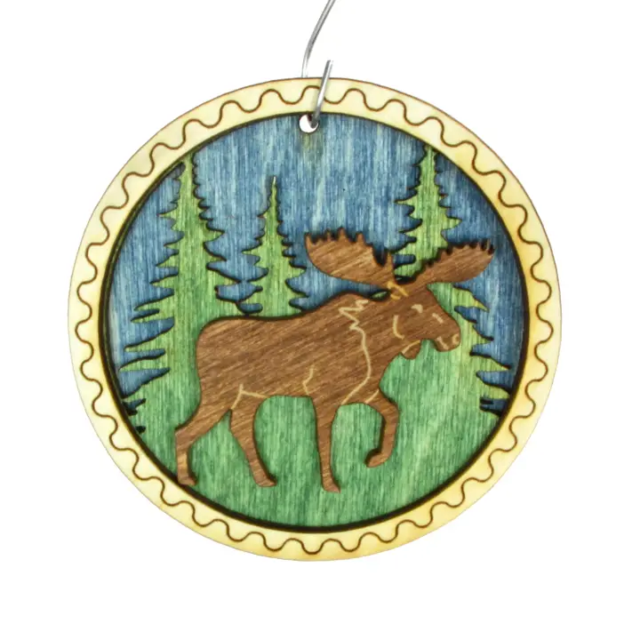 Moose Layered Ornament - Heart of the Home Inc