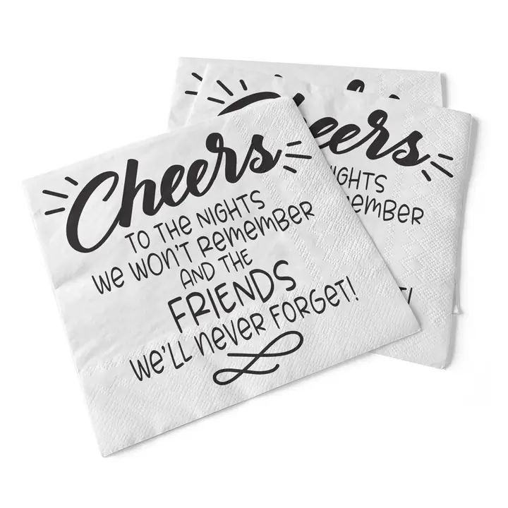 Cheers To The Nights Cocktail Napkins - Heart of the Home Inc