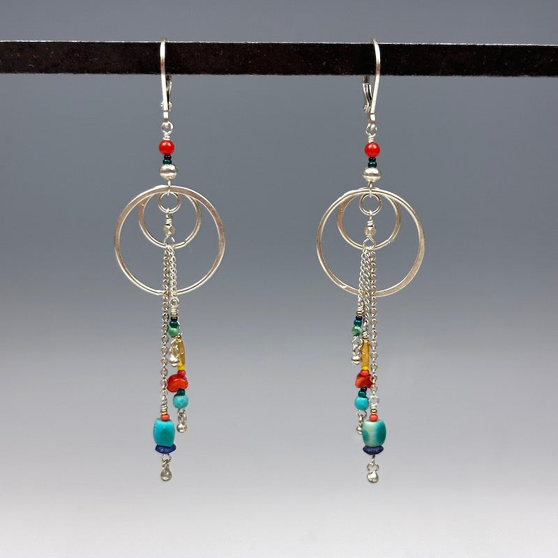 Circles in Circles Earrings - Heart of the Home Inc