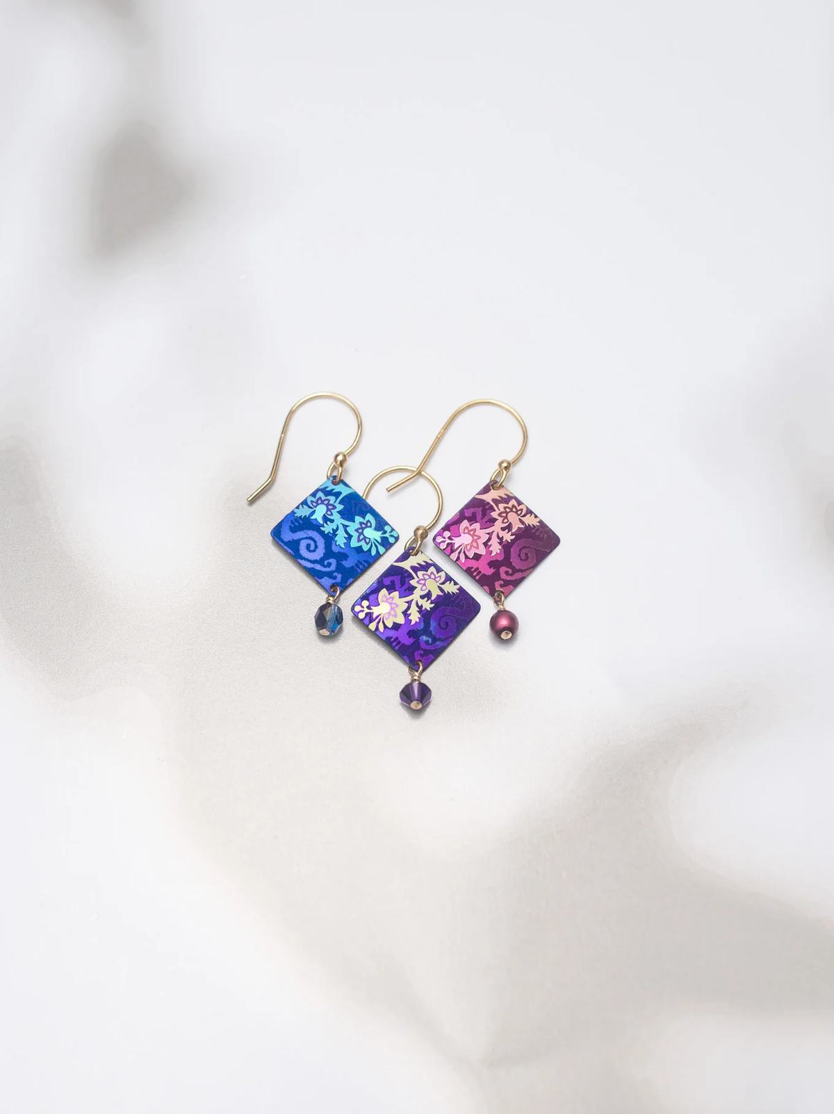 Garden Soiree Earrings in Royal Purple - Heart of the Home Inc