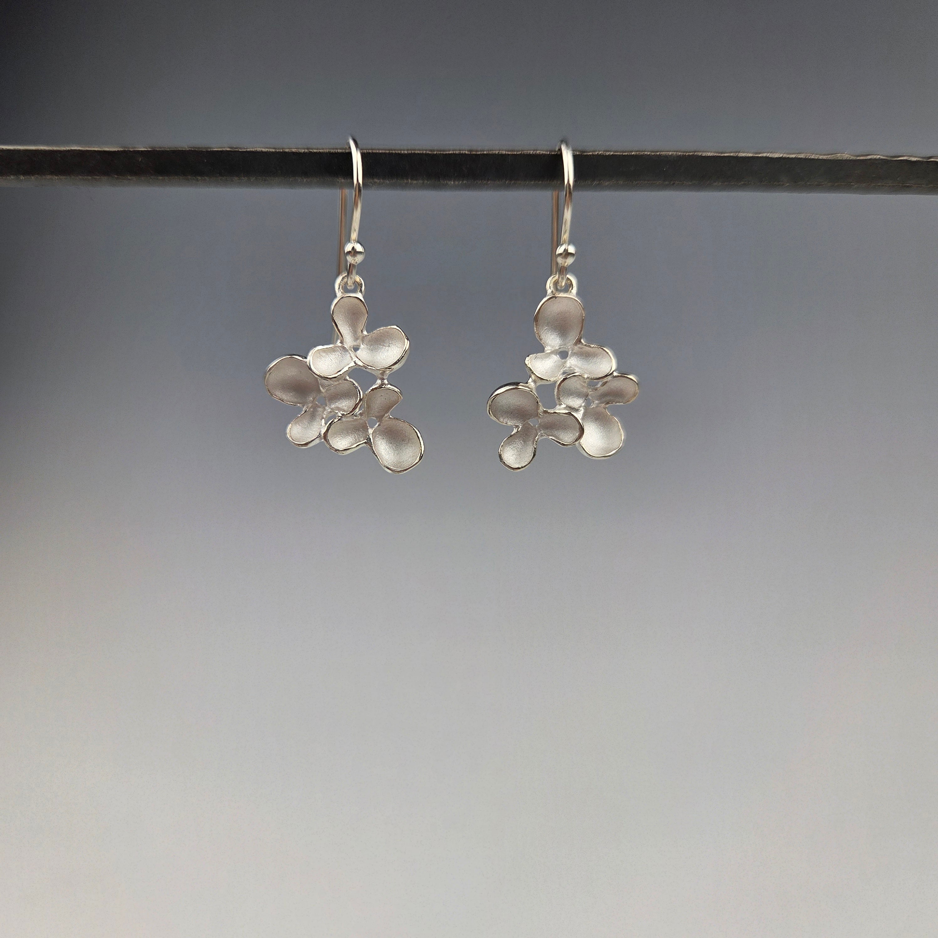 Triple Bloom Hook Earrings - Heart of the Home Inc