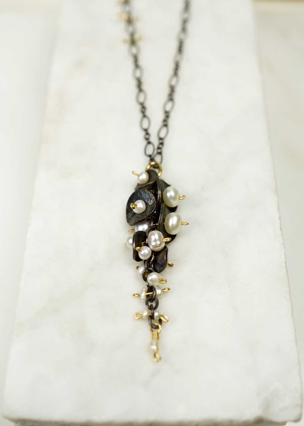 Pearl Cascade Necklace - Heart of the Home Inc
