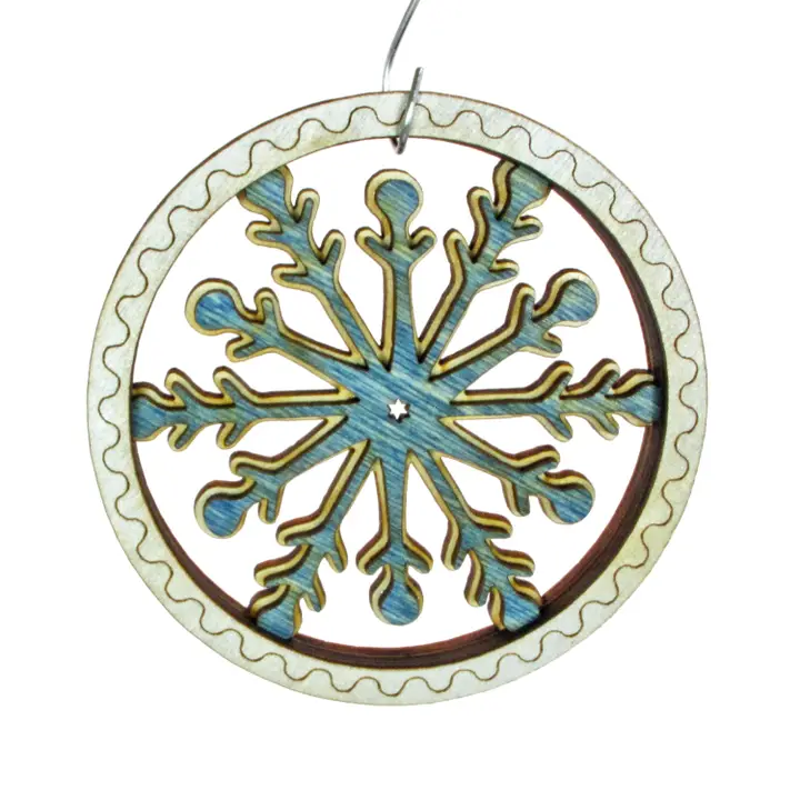 Snowflake Layered Ornament - Heart of the Home Inc
