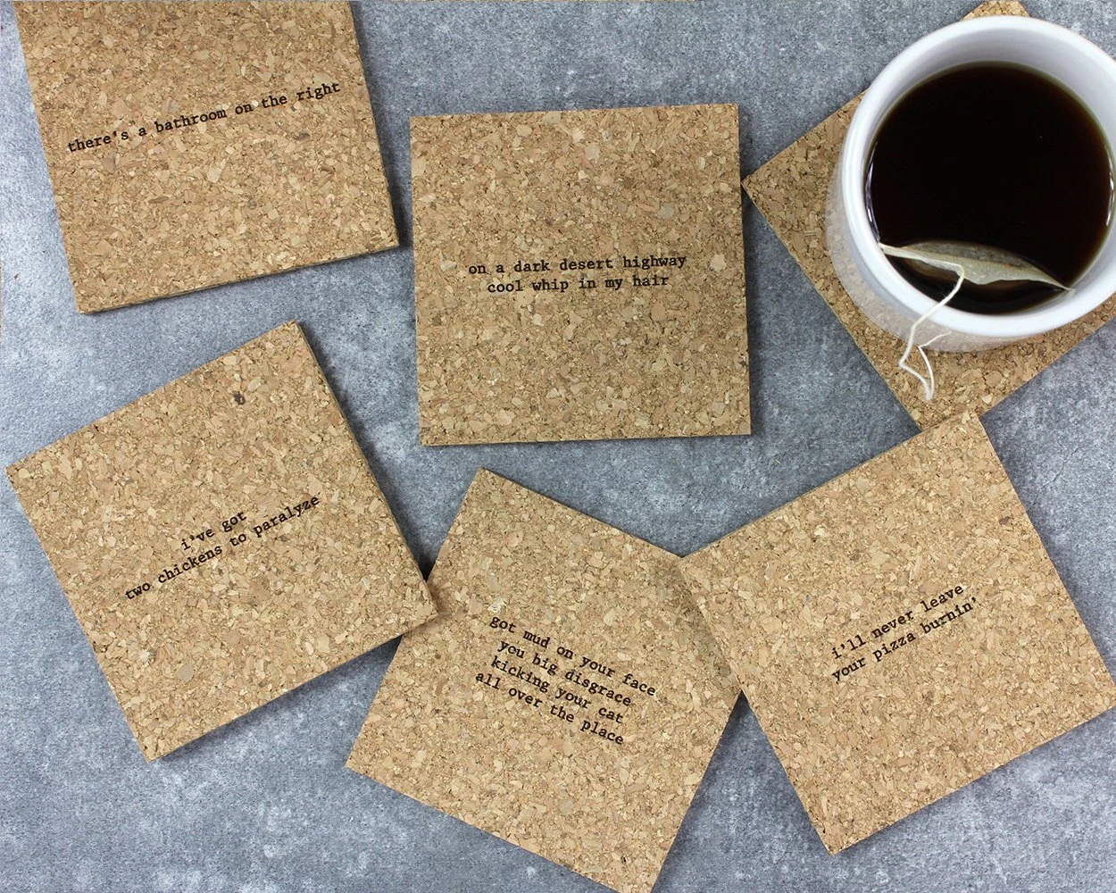 Mistaken Lyrics Coaster Set - Classic Rock - Heart of the Home Inc
