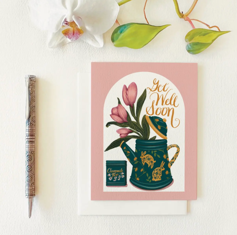 Get Well Bouquet Blank Card - Heart of the Home Inc