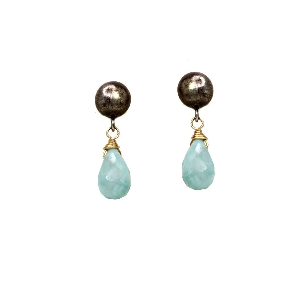 Larimar Post Earrings - Heart of the Home Inc