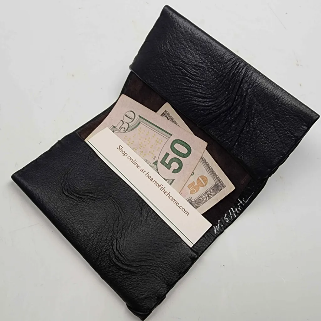 Leather Card Wallet with Eye