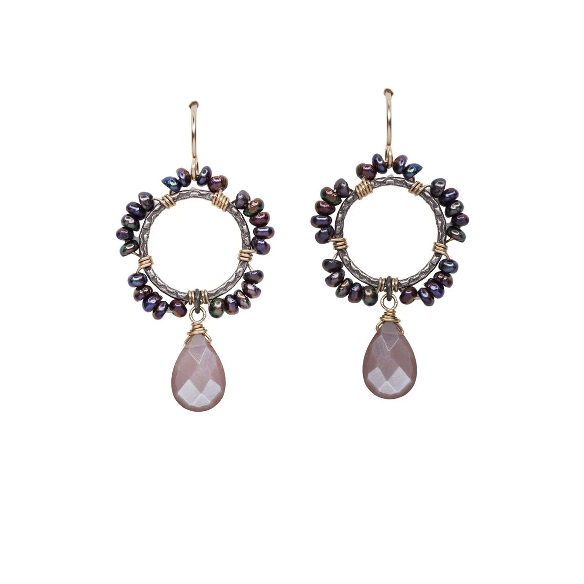 Peacock Pearl Floret Earrings - Heart of the Home Inc