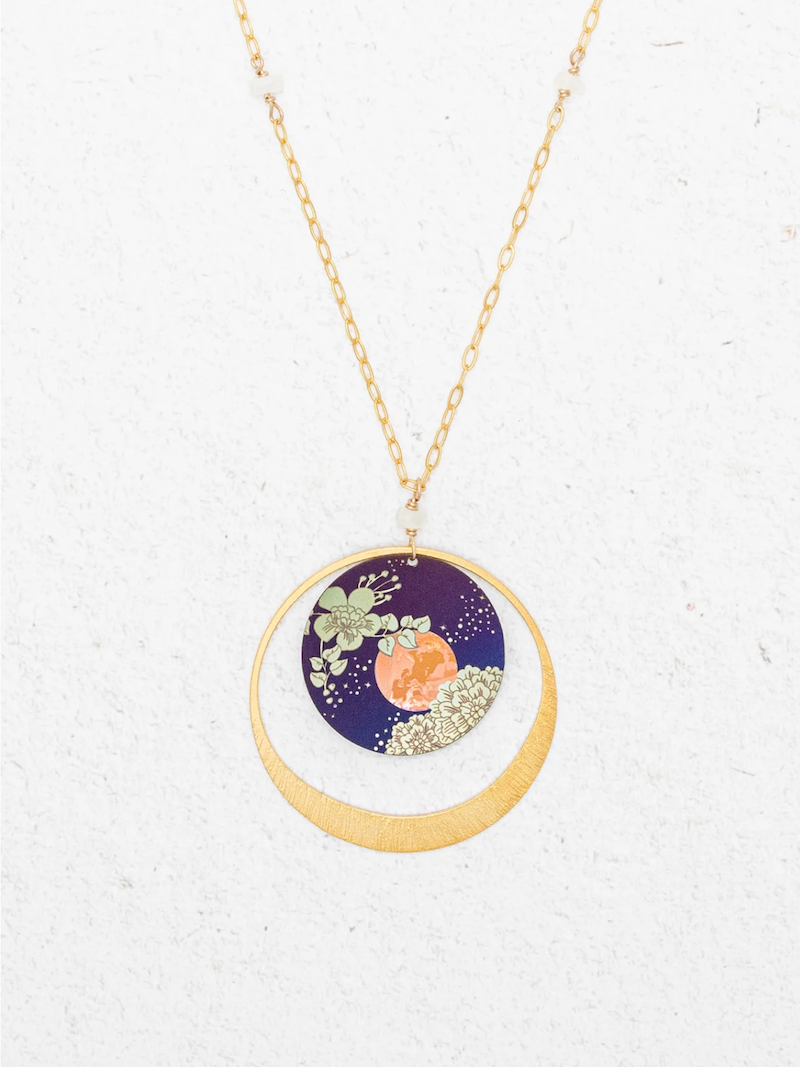 Luna Necklace in Blue Moon - Heart of the Home Inc