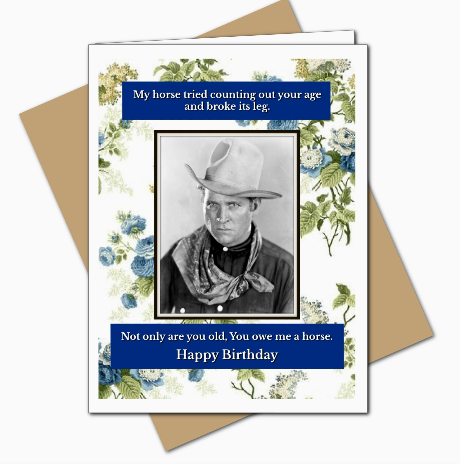 You Owe Me a Horse Birthday Card