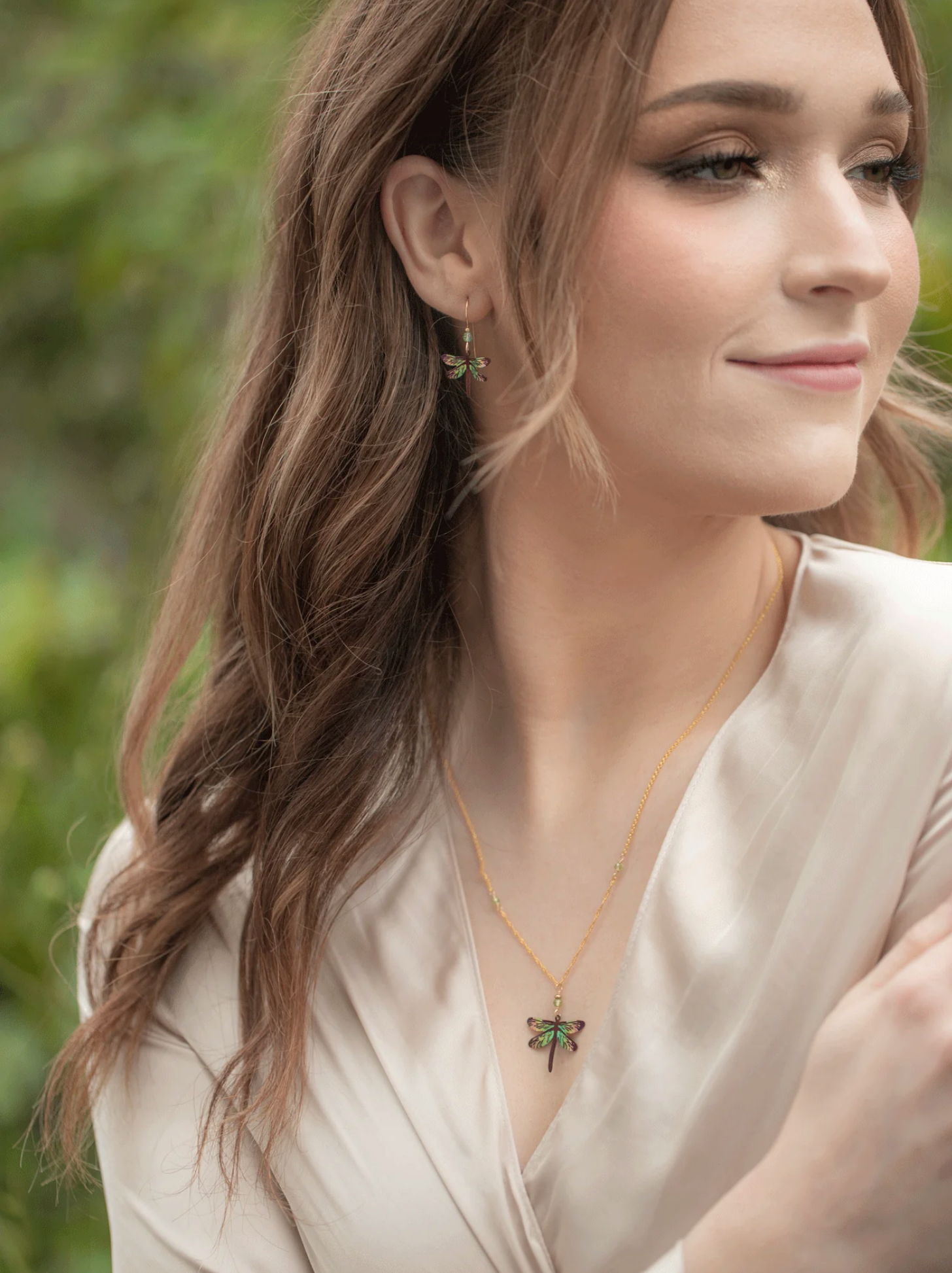 Dragonfly Dreams Earrings in Green - Heart of the Home LV