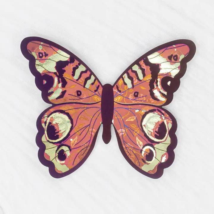 Mariposa Brooch in Living Coral - Heart of the Home Inc