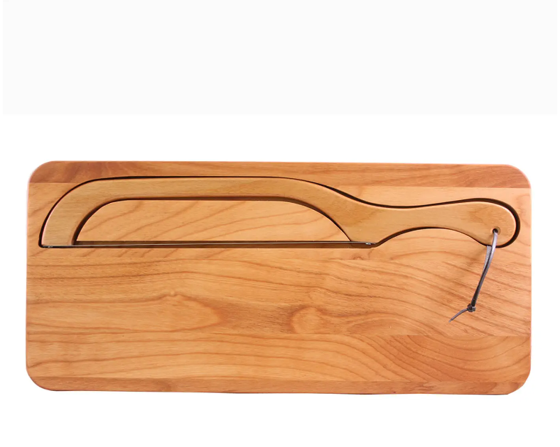 Alder Bread Knife Board and Bread Slicer