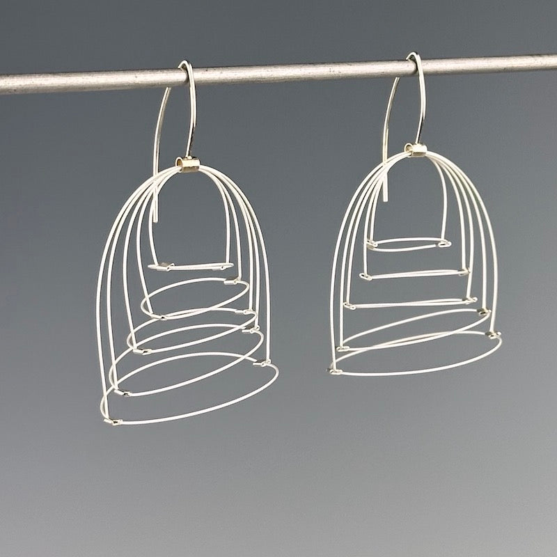 Swirl Maxi Earrings in Silver