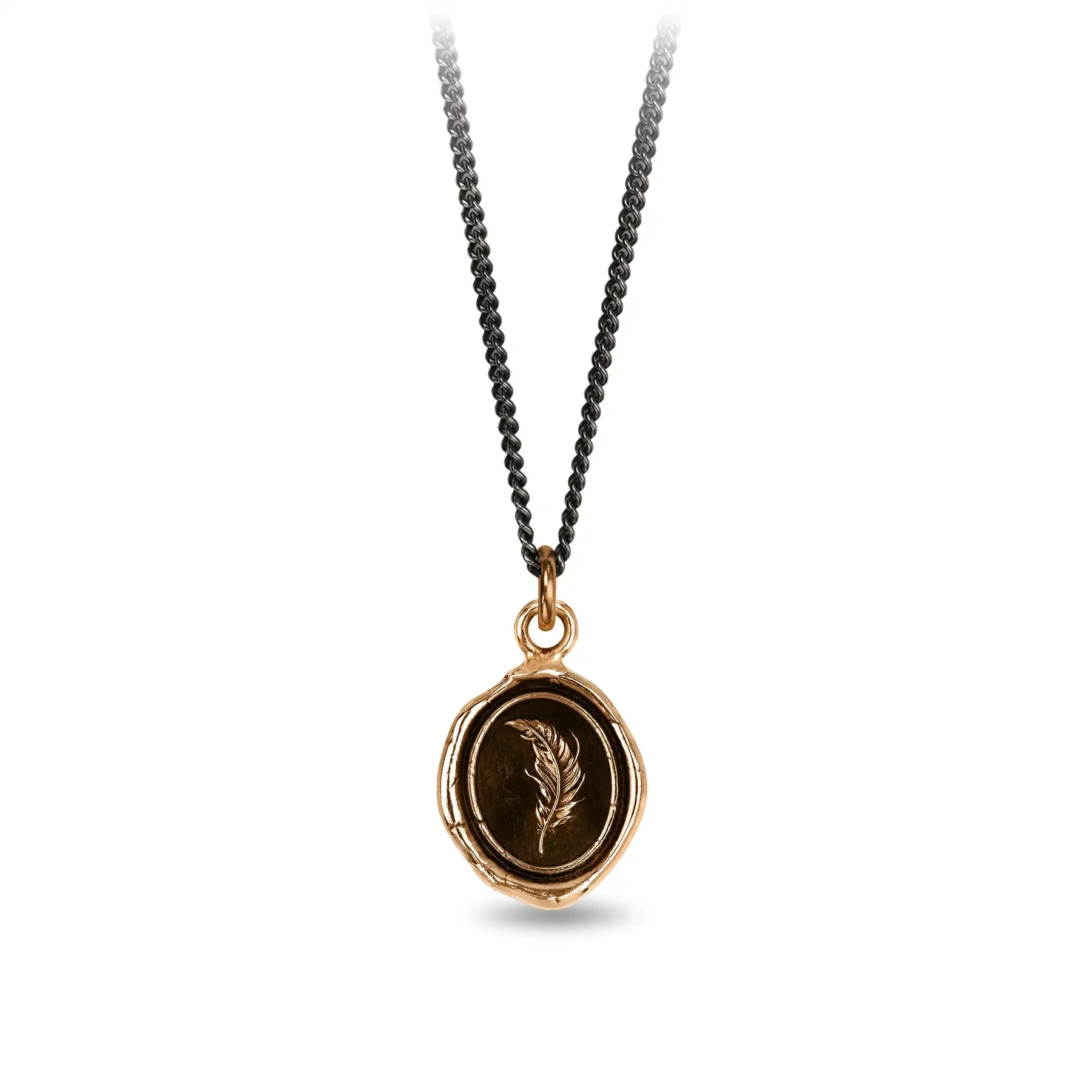 Feather Talisman in Bronze