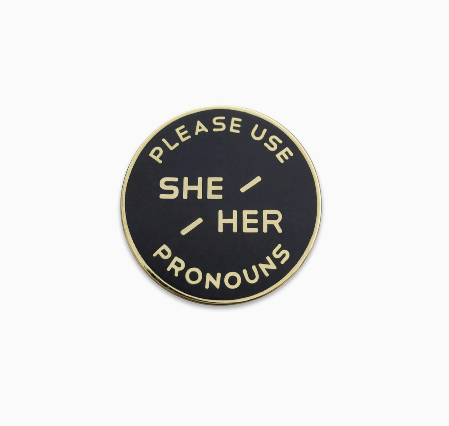 Circular Pronoun Pin She/Her - Heart of the Home LV